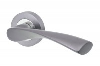 Door Handles Vision Designer Lyra Lever on Round Rose Graphite & Polished Chrome 5203 16.91